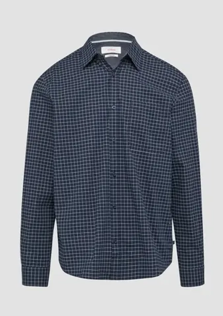 Клетчатая рубашка с воротником на пуговицах s.Oliver