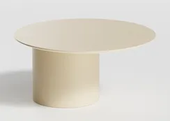 Столик Type D 80 см со смещенным основанием D 39 см (молочный)