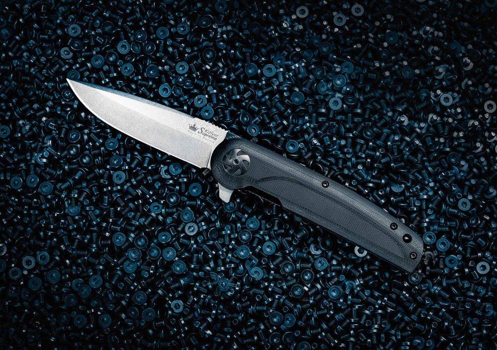 Складной нож Biker Z N690 StoneWash Black G10