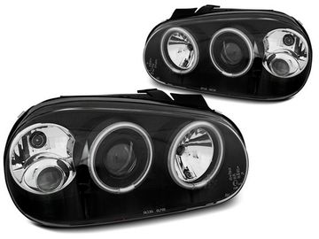 Передние фары Angel Eyes для Volkswagen Golf IV (97-03) CCFL Black
