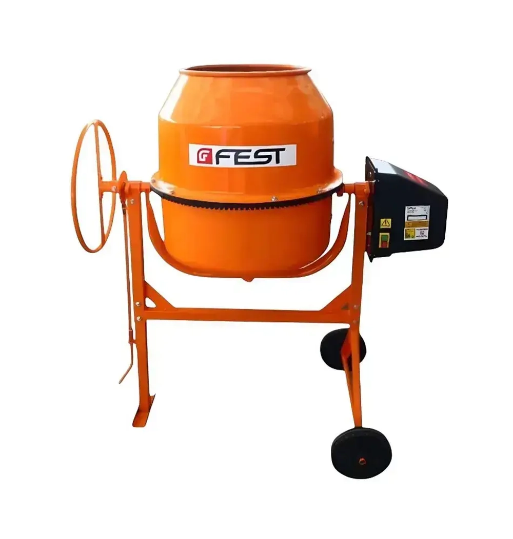 Бетономешалка FEST CM-120А (Объем 120л, мощность 550Вт, напряжение 220В) Бетоносмеситель электрический / инструмент для ремонта и строительства