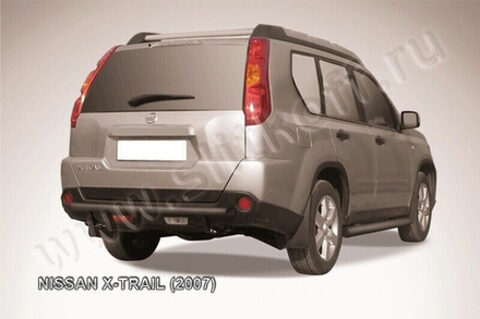Защита заднего бампера Nissan X-Trail (2007-2011) d57 серебристая