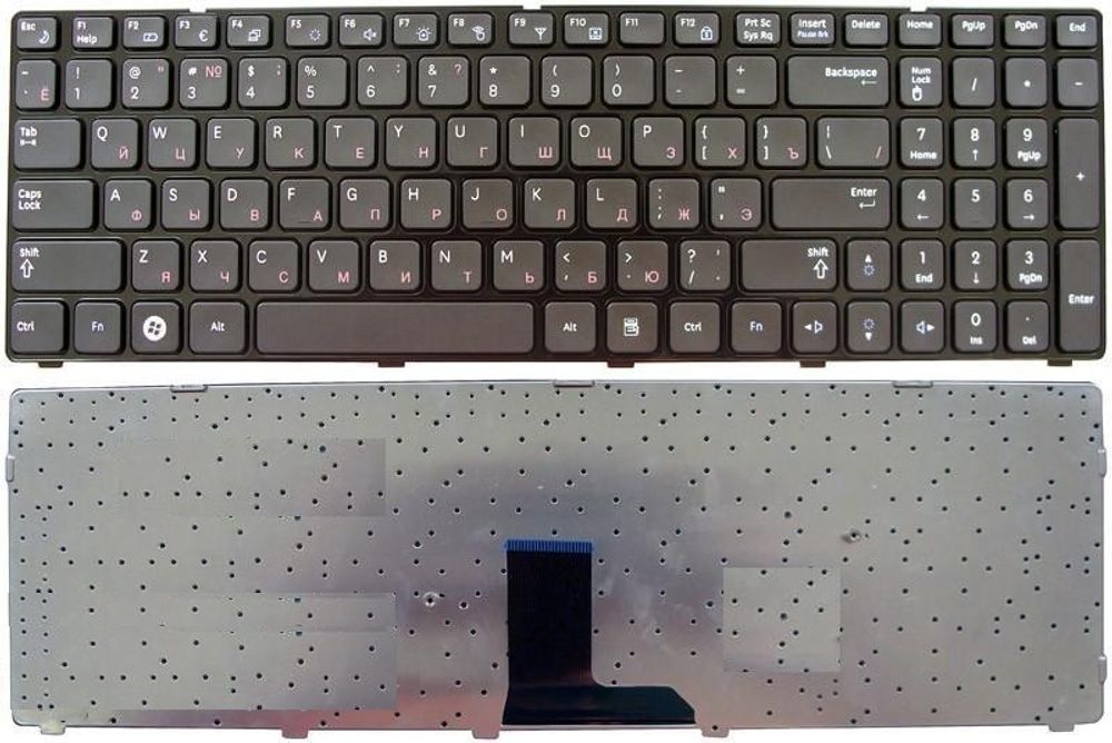 Клавиатура для ноутбука Samsung R580, R780 (С РАМКОЙ)