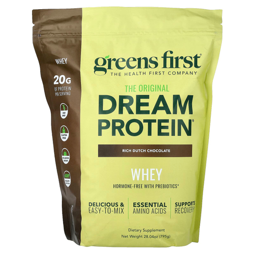 Greens First, Dream Protein™, сывороточный протеин, насыщенный голландский шоколад, 795 г (28,04 унции)