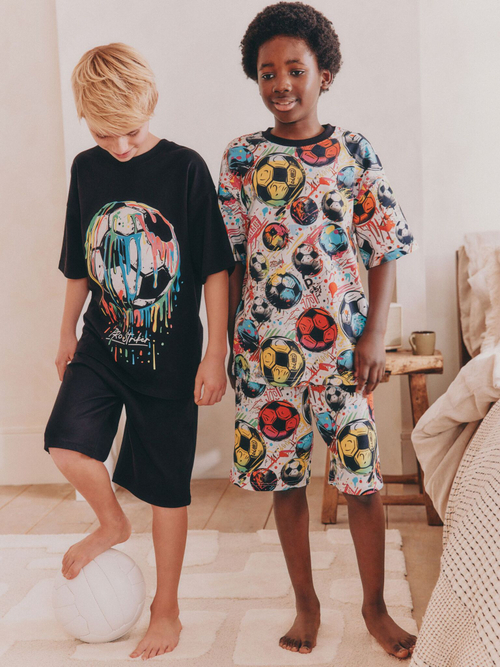 Пижама для мальчика Next AM2-803, 2 шт., Черный, Белый