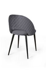 Стул Max ромб, бархат серый 27