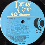Perry Como ‎– 40 Greatest 2LP (Англия 1975г.)