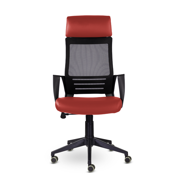 Кресло М-811 Альт/Alt blackPL Ср S-0421 (красный)