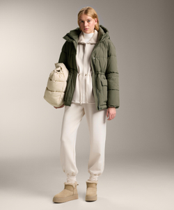 Oysho Длинная куртка из модала с начесом, экрю