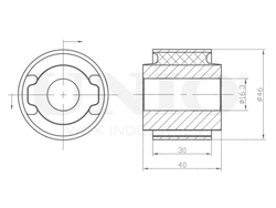 Сайлентблок задней цапфы UNIO RMP-20319