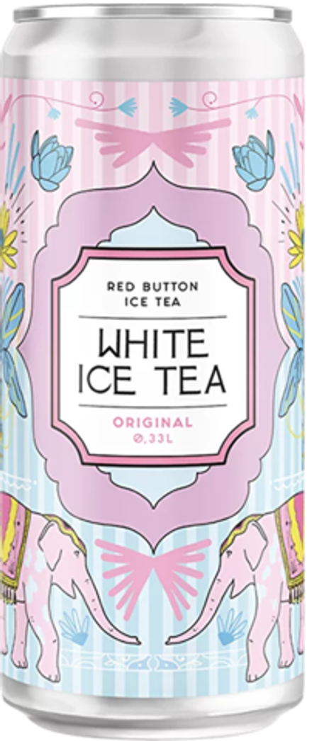 Чай Холодный Белый Рэд Баттон Вайт Айс Ти Ориджинал / Red Button White Ice Tea Original 0.33 - банка