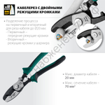 KRAFTOOL KSD-20 d 20мм 200мм с двойными режущими кромками, Кабелерез (23332-20)