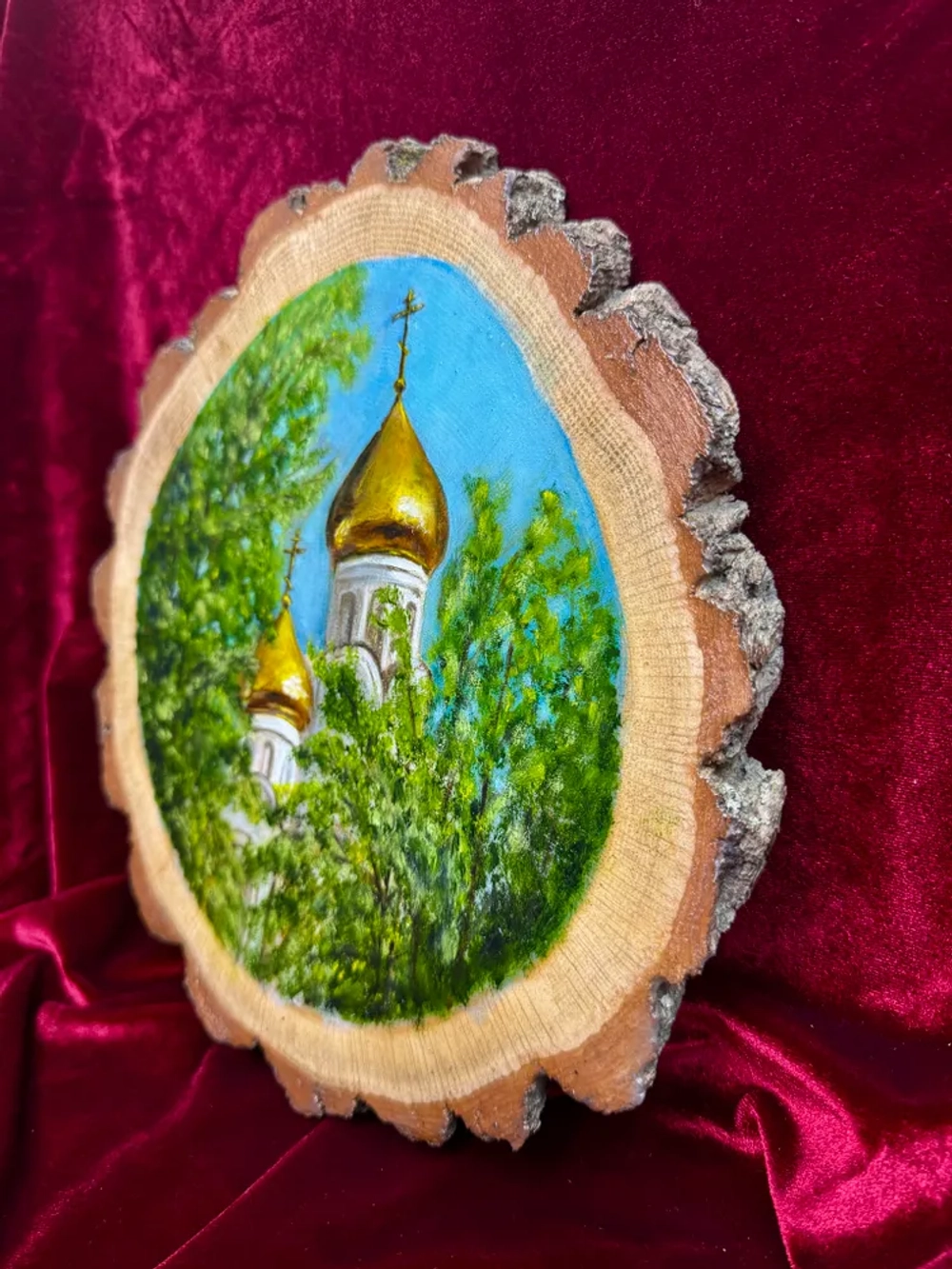 Картина «Троица» Храм в лесу на срезе векового дуба