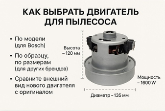 Как выбрать двигатель для пылесоса.