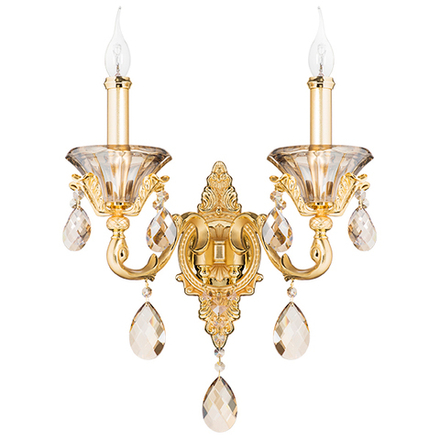 786622 Бра AMPOLLO 2х60W E14 24К ЗОЛОТО