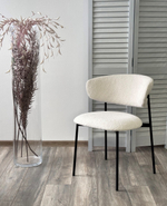 Стул М-City DISAUR Леонардо Soul 000 Белый, букле, Черный каркас