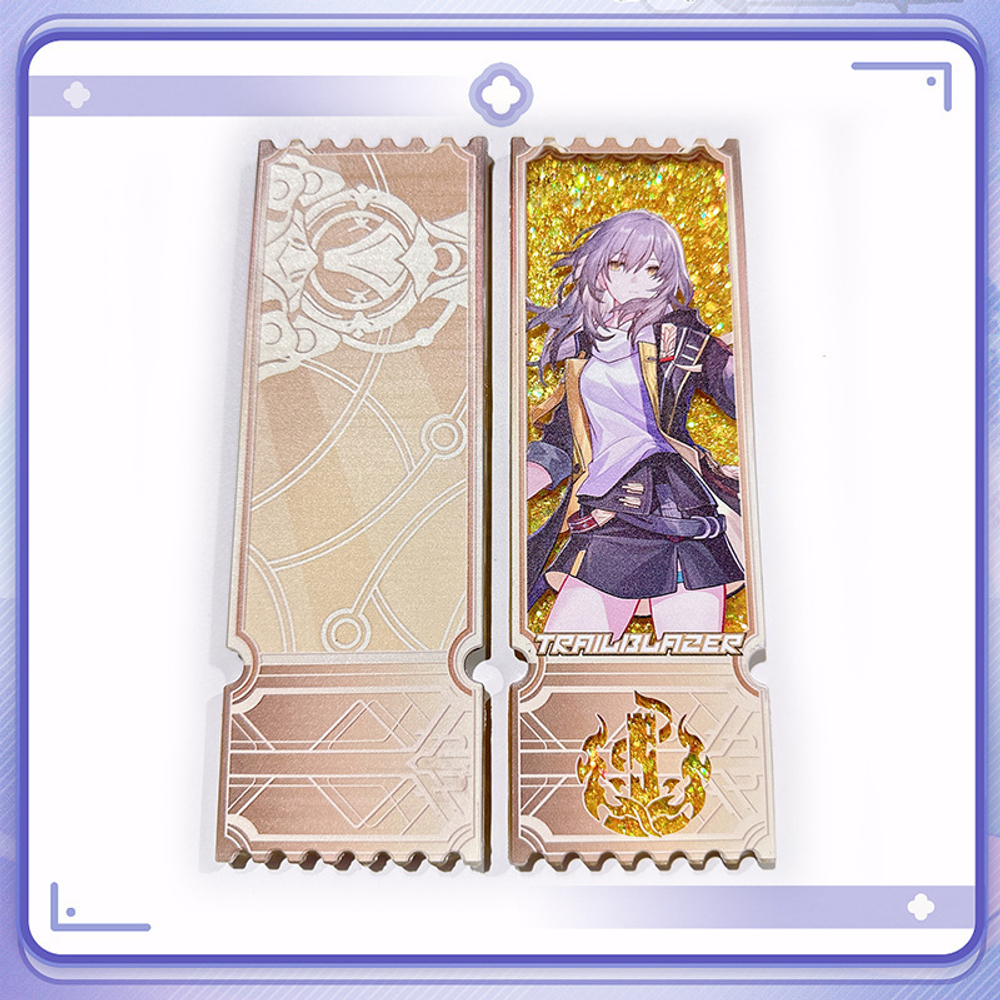 Акриловый билет с блёстками "Хонкай Стар Рейл / Honkai: Star Rail"