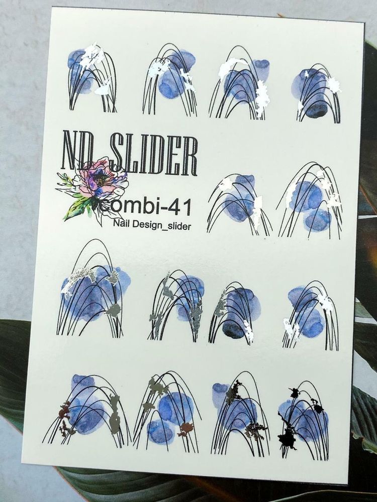 Слайдер-дизайн Nail Design combi-41 Silver