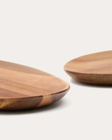 Набор из 2 сервировочных досок Nukha из древесины акации