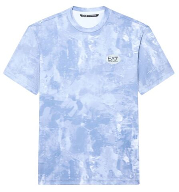 Мужская теннисная футболка EA7 Tennis Pro In Ventus7 - fancy light blue