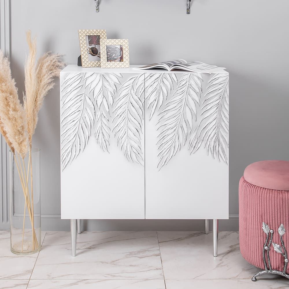 Комод Тропик Стайл с 2 полками Айс Сильвер