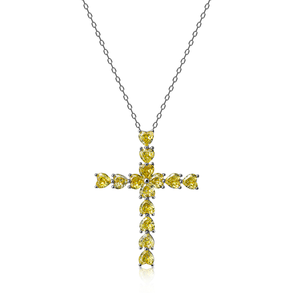 Подвеска крест сердца