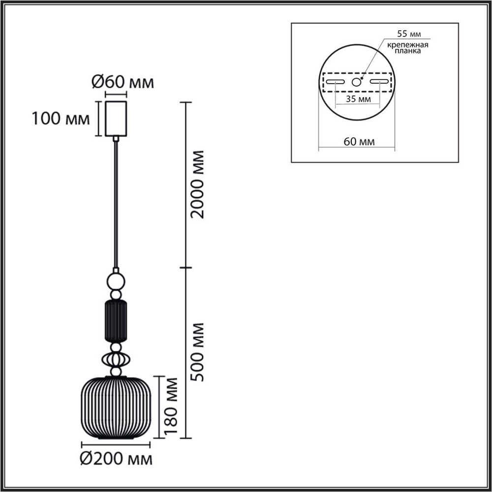 8334/1 MODERNI бронза/белый, металл/керамика/стекло Подвес E27 40W 220V ALEGRA