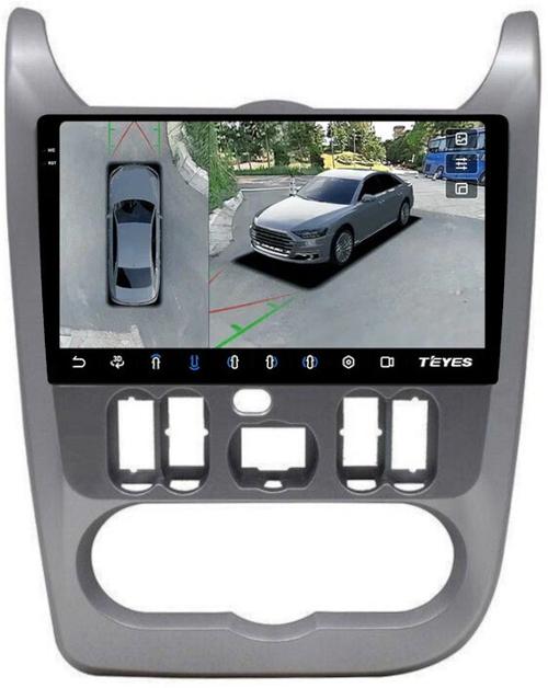 Магнитола для Renault Logan 1 2009-2014, Sandero 1 2010-2014 - Teyes CC3-2K-360 на Android 10, Быстрая, 2K QLED, CarPlay, 4G SIM-слот, 4 камеры в комплекте