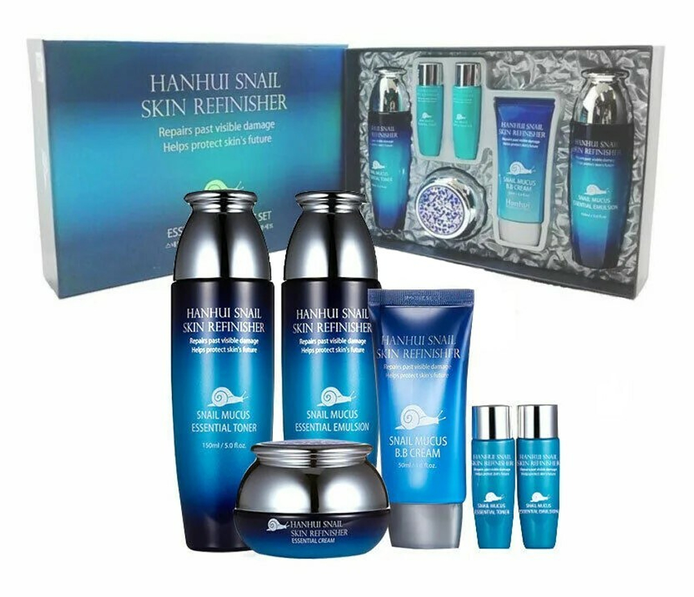 Набор для ухода за лицом Bergamo Hanhui Snail Skin Refinisher 4 Set (тонер, BB крем, эмульсия, крем)