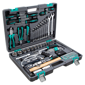 Набор инструментов, 1/2", 1/4", CrV, пластиковый кейс 98 предметов Stels