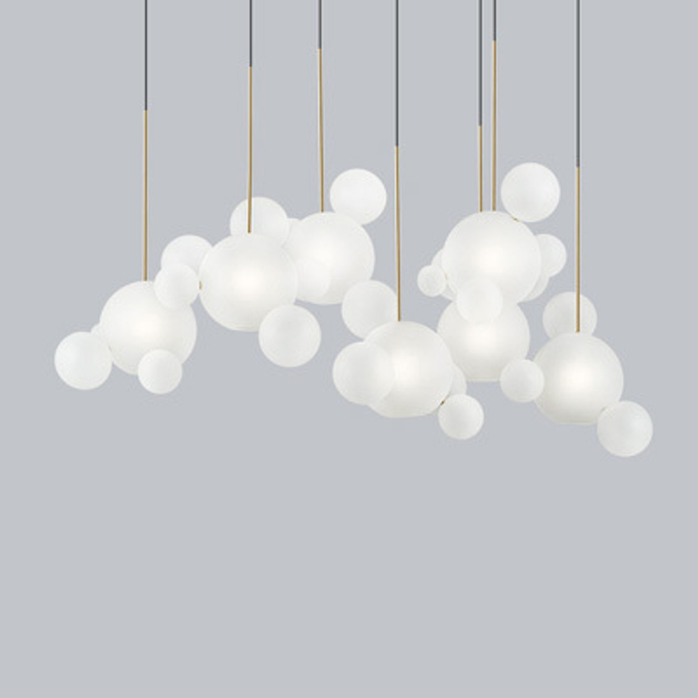 Pendant design lamp   Bolle Frosted by Giopato & Coombes (7 lampshades)