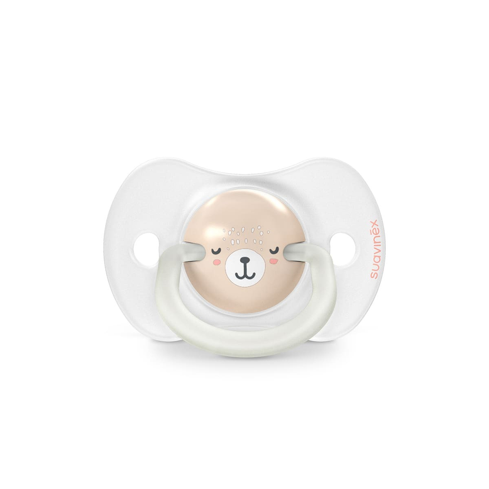 Набор пустышек Suavinex Night&Day Wild розовый 0-6 мес, 2 шт