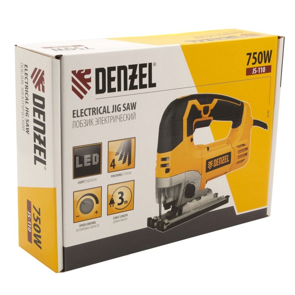 Лобзик электрический JS-110, 750 Вт, 110 мм Denzel, 27107
