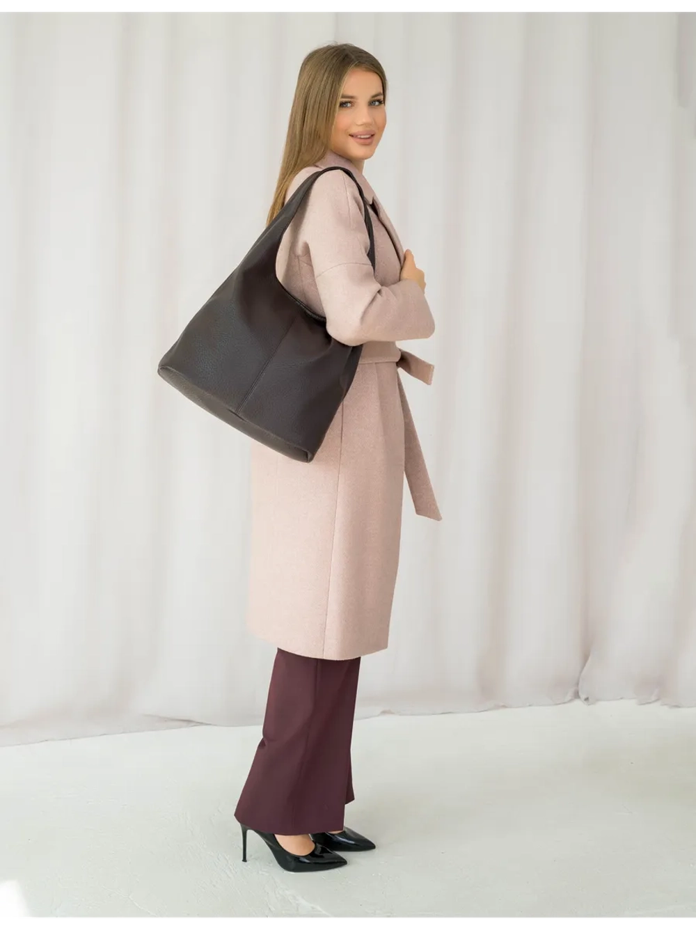 Сумка большая через плечо шоппер