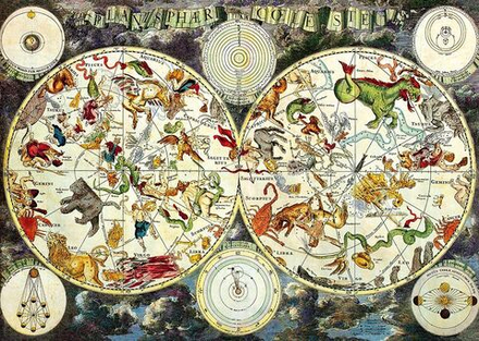 Пазлы 1000 элементов 680*480мм. "Небесная планисфера. 1680"