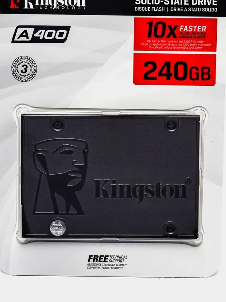 Твердотельный накопитель SSD 240 Gb SATA 6Gb/s Kingston A400 SA400S37/240G 2.5" TLC