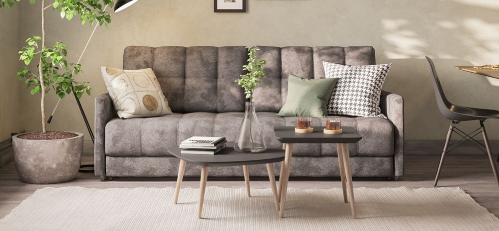 Диван BOSS 2.0 LOFT велюр Alkantara серый