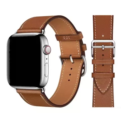 Браслет-ремешок для Apple Watch Silicone+leather stap (21005-BR) brown