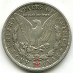 1 доллар 1921 (S). США VF (Морган)