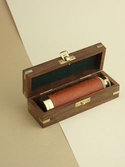Nautical Подзорная труба в деревянном футляре