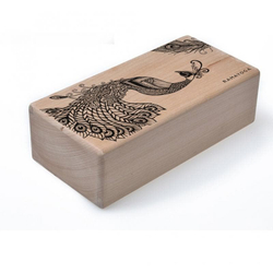 Кирпич для йоги с дизайном Павлин