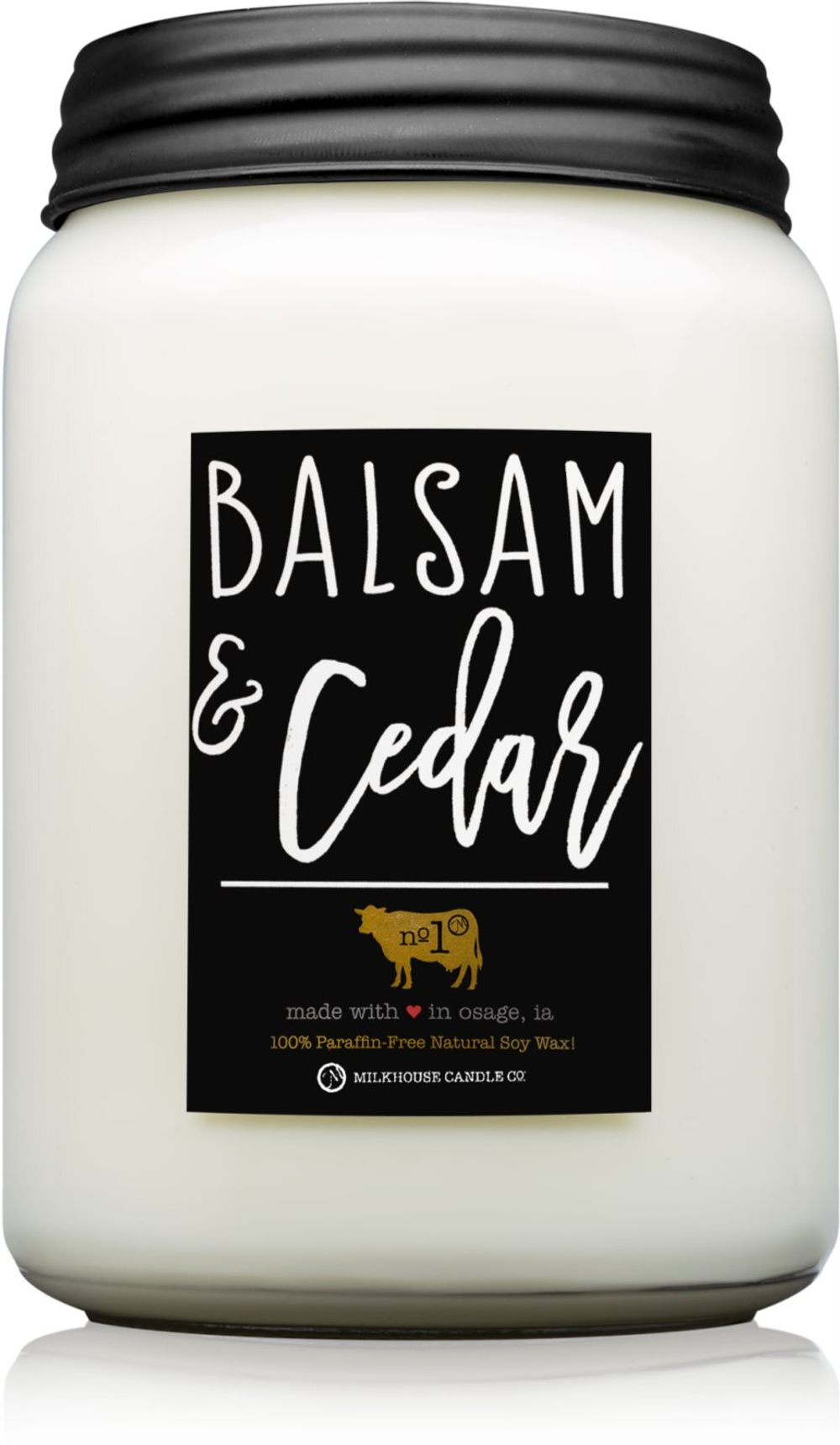 Milkhouse Candle Co. Farmhouse Balsam & Cedar - Ароматическая свеча Mason Jar /   737  g  / GTIN 849564009889