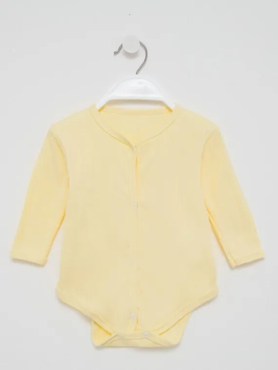 Боди детское, цвет желтый, рост 62 см