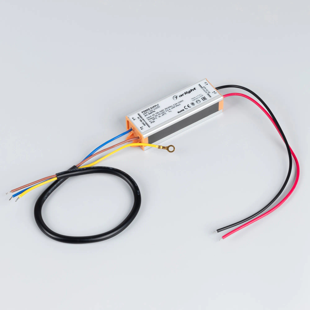 Блок питания ARPJ-SN-42600 (24W, 23-42V, 600mA) (Arlight, IP65 Металл, 3 года) 040796