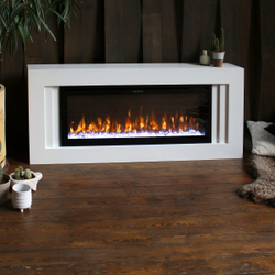 Электрокамин RealFlame Stockholm WT белый с очагом Saphir 42