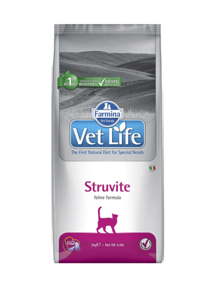 Farmina VetLife 2кг Struvite Сухой корм для кошек при мочекаменной болезни
