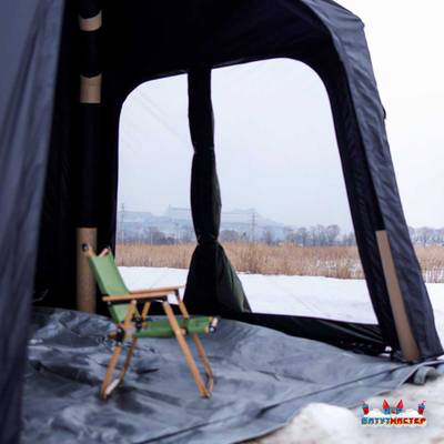Пневмокаркасная палатка-шатёр «Снежный Очаг» 3×3×2,3 м — из ПВХ, морозостойкая