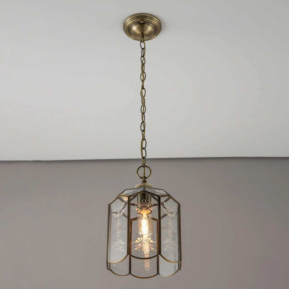 Citilux Витра-2 CL442210 Подвесной светильник витражный Бронза