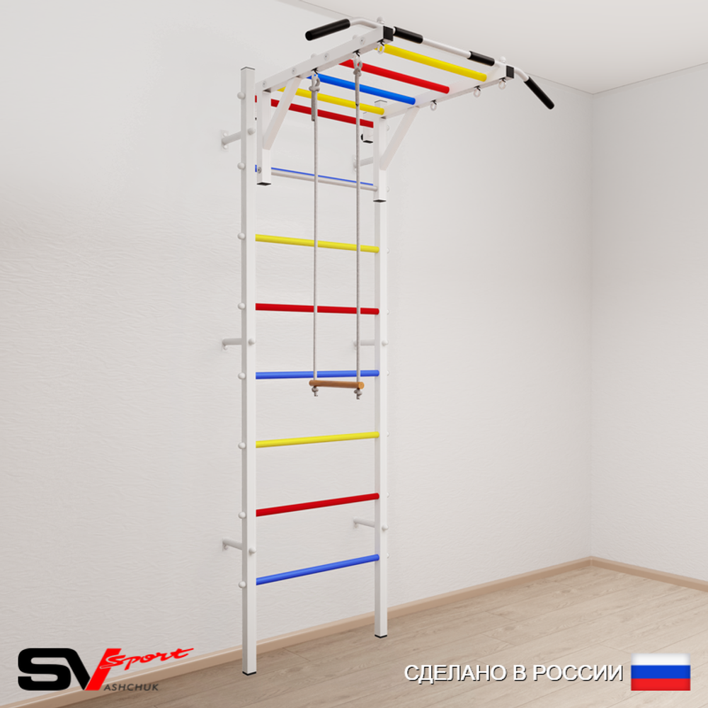 Шведская стенка Sv Sport усиленная 632 (Турник рукоход/Трапеция)