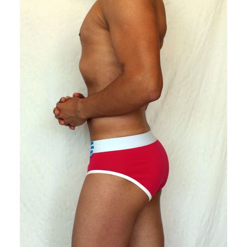 Мужские трусы брифы малиновые Boefje